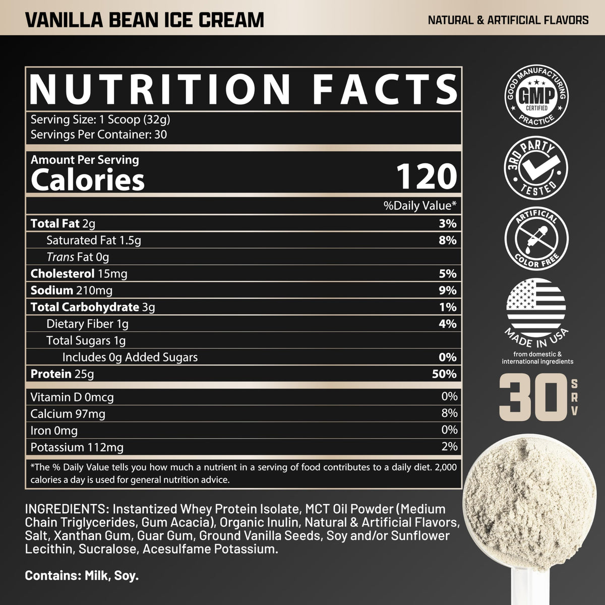 Nutrex Research IsoFit Whey Protein Powder Instantized 100% Whey Protein Isolate (30 Servings (Pack of 1), Vanilla Bean Ice Cream)