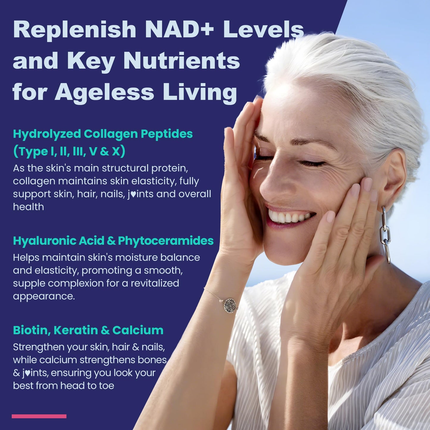 NEVISS Nicotinamide 500mg Gummies, Niacinamide Supplement with Collagen Peptides, (Flush Free Niacin) Vitamin B3 Niacinamide for Anti-Aging, NAD+ Levels,