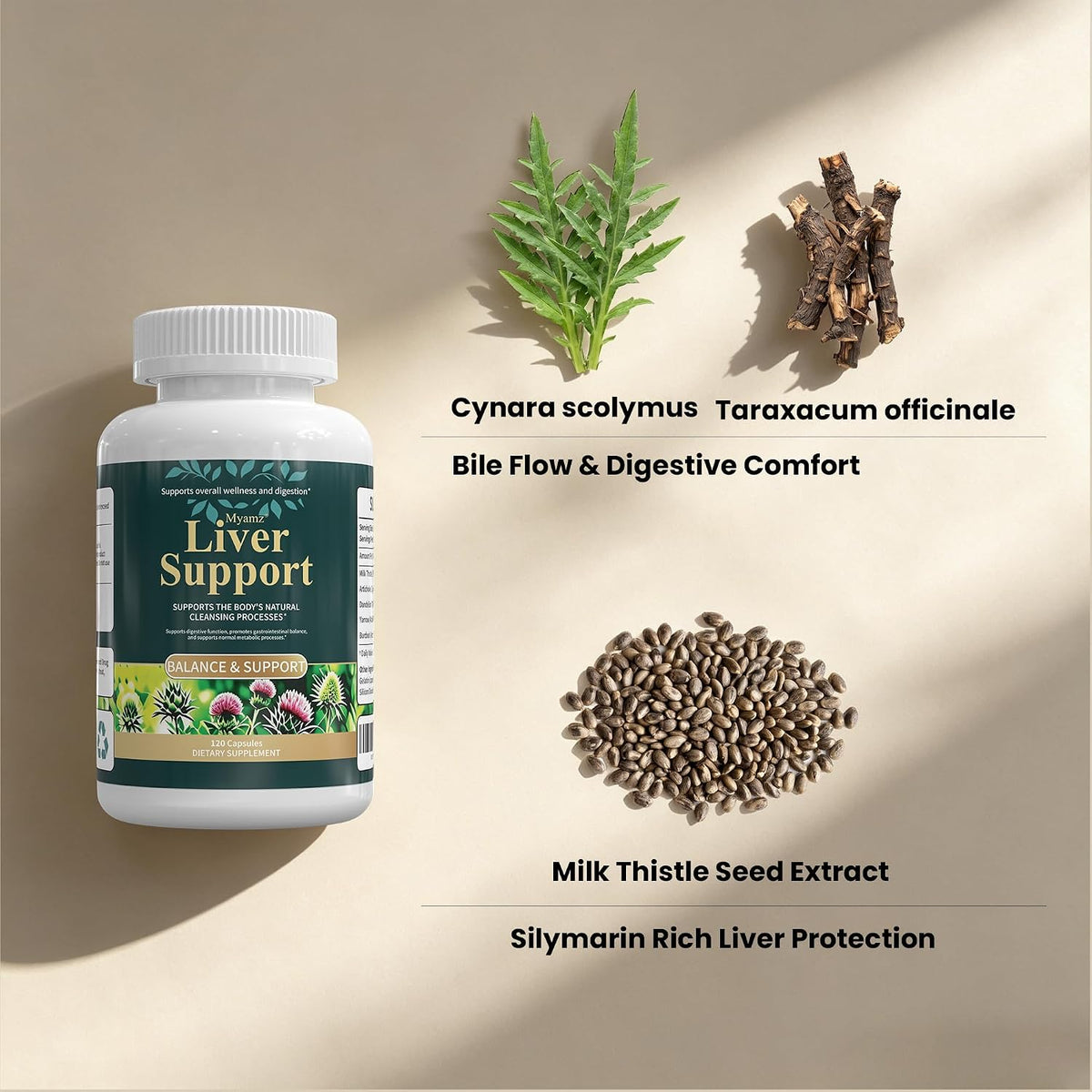 Liver Support with Milk Thistle, 30-Day Supply, Artichoke & Turmeric