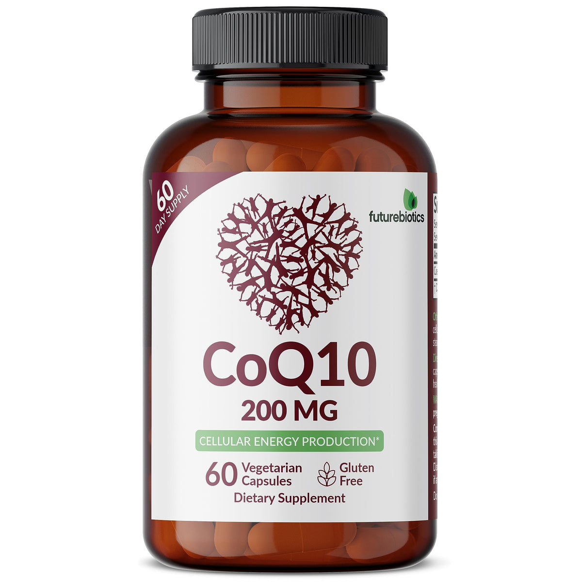Futurebiotics CoQ10 200 MG Cellular Energy Production, 60 Vegetarian Capsules