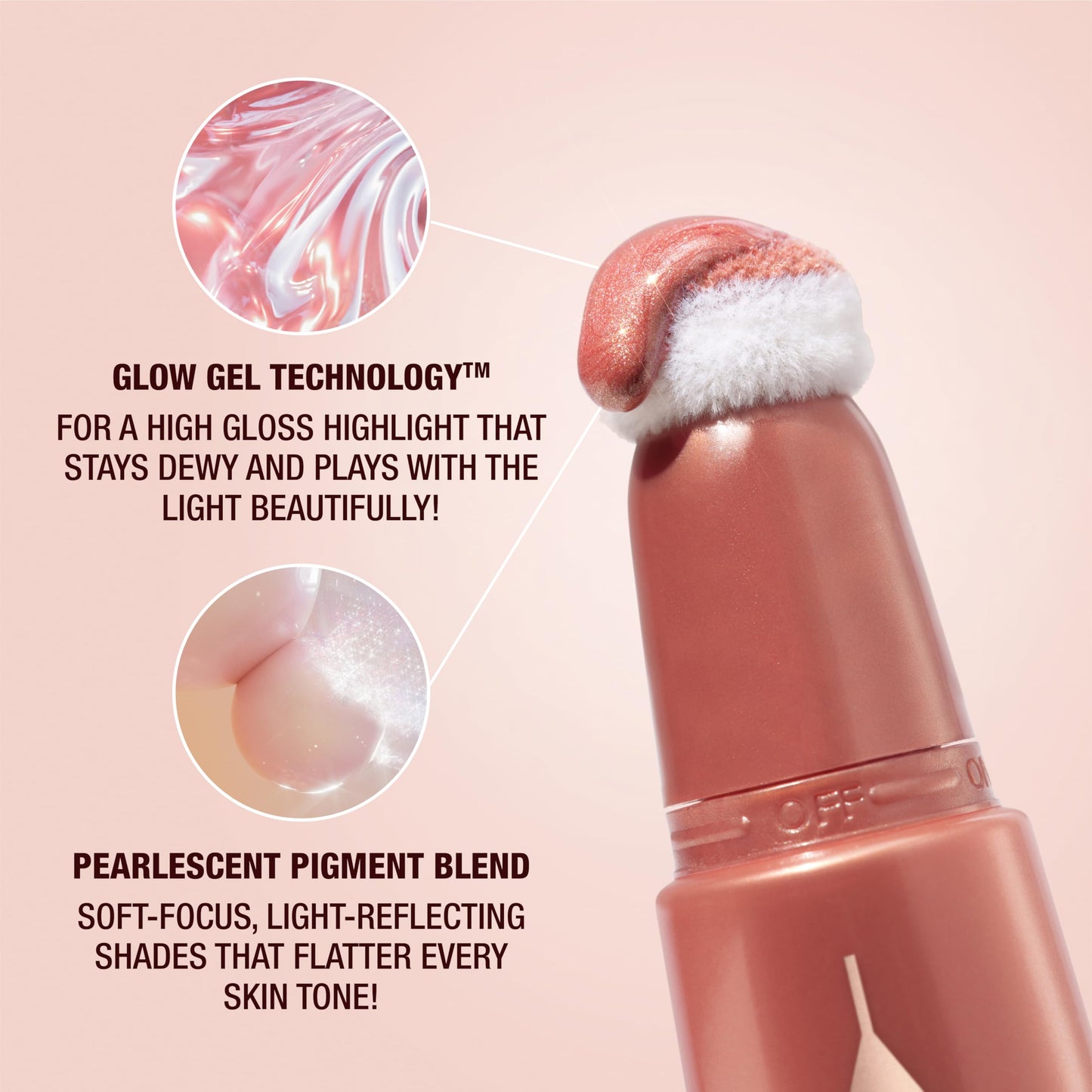 Charlotte Tilbury Glowgasm Beauty Light Wand Liquid Highlighter Makeup - Soft-Focus Pink Highlighter & Blush for Cheeks - Pearlescent
