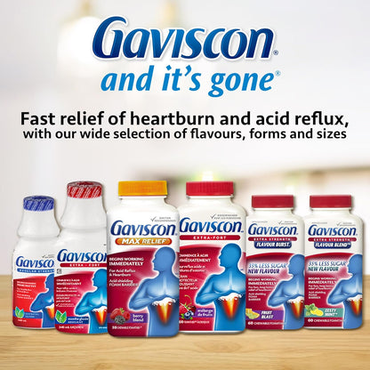 Gaviscon Extra Strength Cherry, 60 Count Chewable Foamtabs
