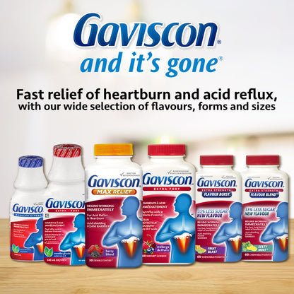Gaviscon Extra Strength Fruit Antacid 60 Tablets