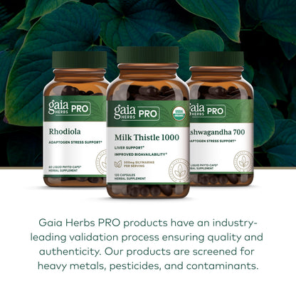 GAIA HERBS PRO Milk Thistle 1000 - Liver Health Support Supplement* - Liver Cell Health Supplement* with Silactive Milk Thistle Fruit Extract -