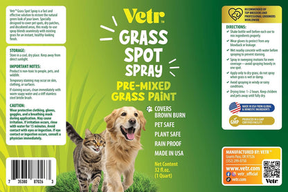 vetr Dog Repair Grass Paint, 32 oz - Pet Safe Lawn Color, Rainproof, Made in USA