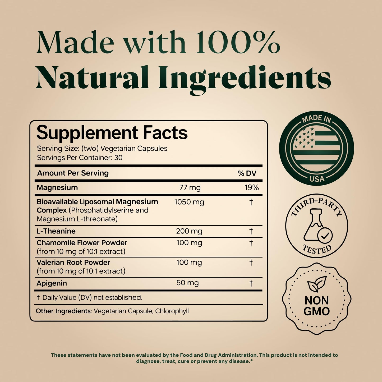 Magnesium L-Threonate with Apigenin, Valerian Root & L-Theanine – No Melatonin Restful Sleep & Brain Supplement – Clinically Studied 7-Ingredient Formula – Memory & Focus – 60 Capsules Plus+Ultra buy supplements Au