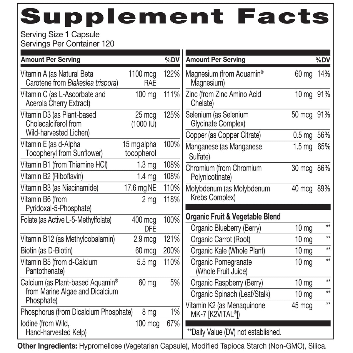 NATURELO Mens Multivitamins for Men 50+ - One Daily Multivitamin for Men with Vitamins, Minerals & Organic Whole Foods, Boost Energy & Health, Non-GMO, 60 Vegetarian Capsules