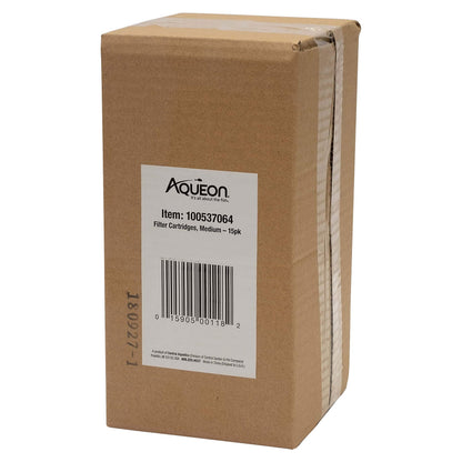 Aqueon Replacement Filter Cartridges Medium, Filter Cartridge, 6-Pack | Fish tank filter cartridge, dual-sided dense-floss with activated carbon, fits QuietFlow size 10 filters