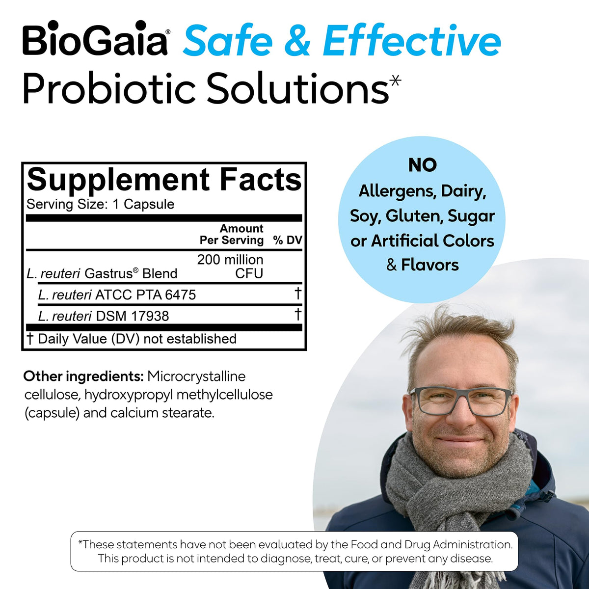 BioGaia Gastrus L reuteri Probiotic | 35 Years of Clinical Gut Research | L reuteri 6475 + 17938 Probiotics | Ease Gut Discomfort, Gas & Bloating | Promotes a Healthy Gut & Microbiome | 30 Chewables
