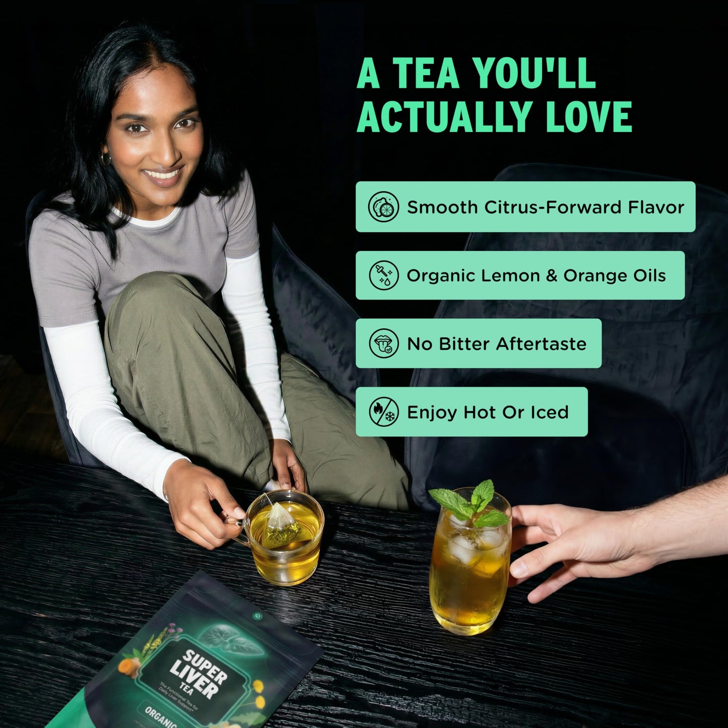 SuperBonsai Organic Liver Detox Tea – Dandelion Root & Milk Thistle Herbal Tea for Liver Support, Digestive Detox & Cleanse – Turmeric, Ginger & Nettle Botanical Blend