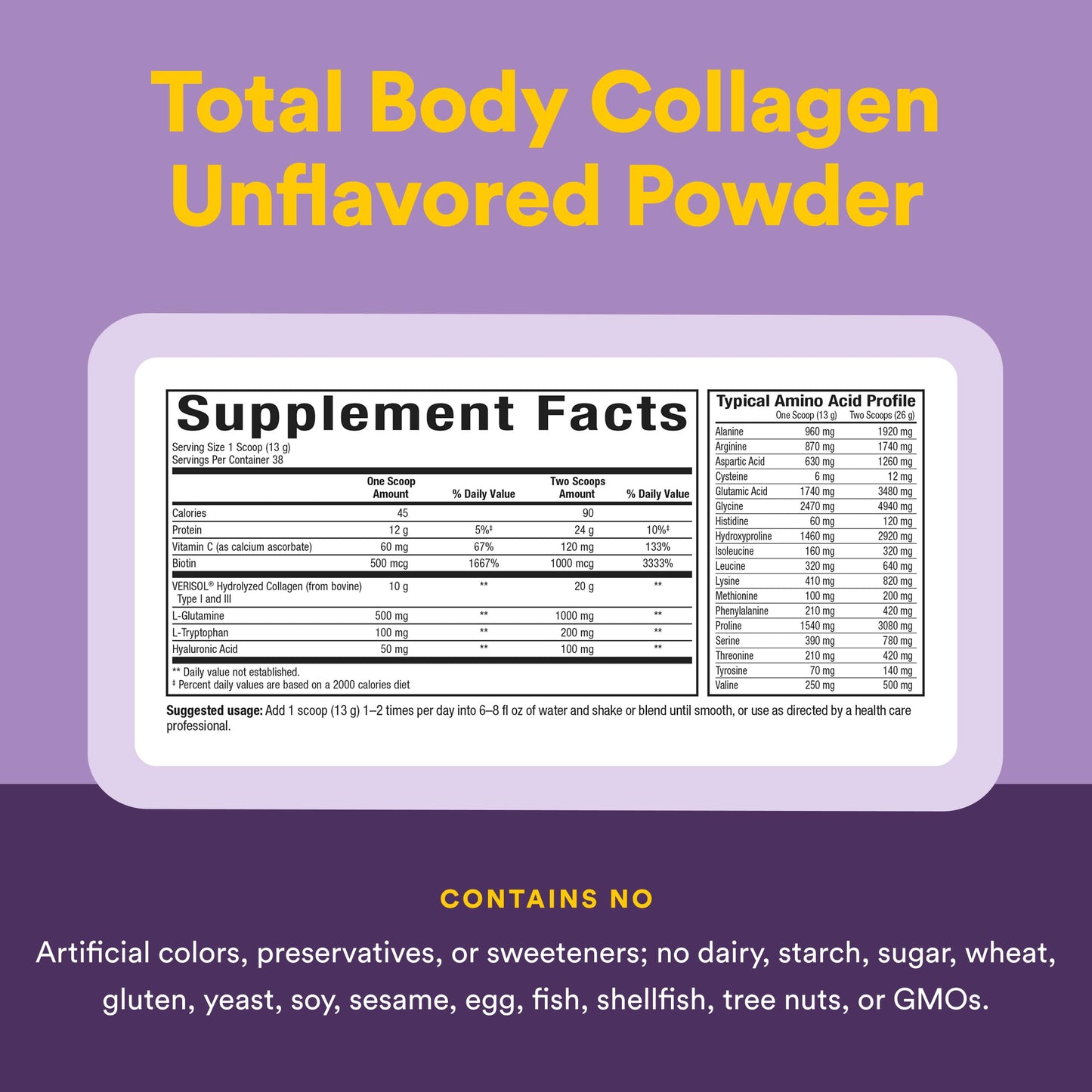 Natural Factors Total Body Collagen - Bioactive Collagen Supplement for Hair & Nail Growth Support - Healthy Skin Supplement with Protein, Vitamin C & More