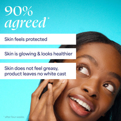 TULA Skin Care Protect + Glow Daily Sunscreen - Gel, Broad Spectrum SPF 30, Skincare-First, Non-Greasy, Non-Comedogenic and Reef-Safe with Pollution