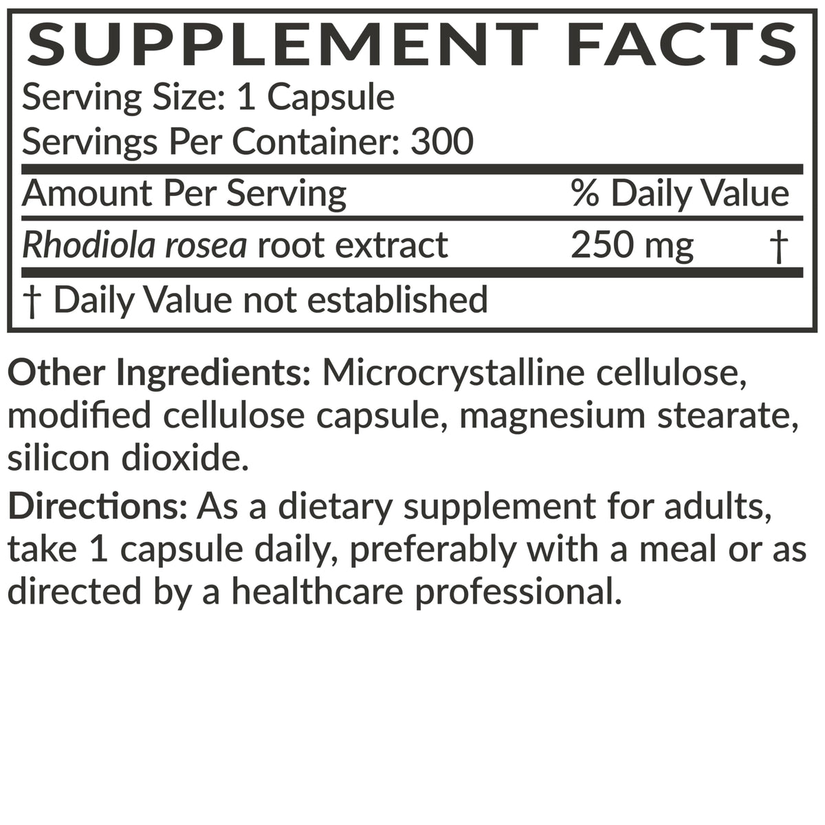 Futurebiotics Rhodiola Rosea Powder Adaptogenic Herb Vegetarian Capsules, 60 Count