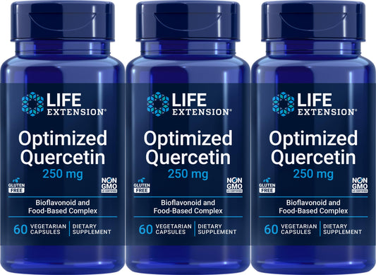 Life Extension Optimized Quercetin Capsules, 60 Vegetarian Capsules (Pack of 3) Life ExtensionBuy Supplements Australia
