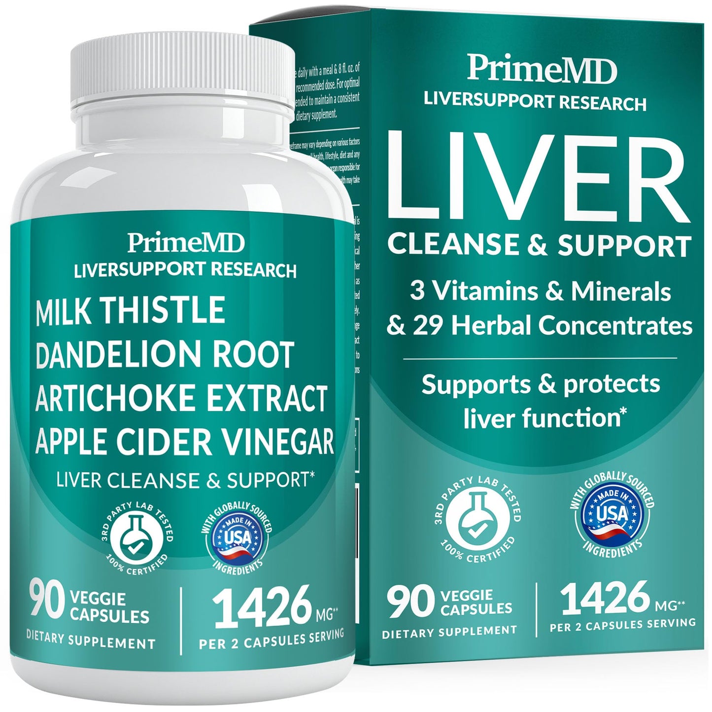 32-in-1 Liver Support with Milk Thistle Supplement – Liver Detox with Silymarin, Artichoke Extract & Beetroot Powder – Comprehensive Wellness Formula for Liver Cleanse