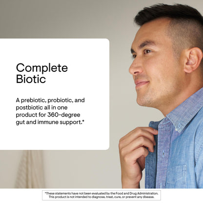 THORNE - Complete Biotic - Probiotic, Prebiotic & Postbiotic for Women, Men & Kids - Supports Gut, Digestive & Immune Health* - Occasional Constipation,