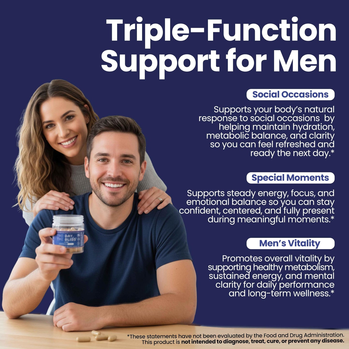 TDTB 3-in-1 Herbal Capsules | Supports Wellness After Social Occasions, Special Moments & Men’s Vitality | Feel Better After Drinking & Liver Support