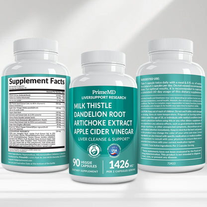 32-in-1 Liver Support with Milk Thistle Supplement – Liver Detox with Silymarin, Artichoke Extract & Beetroot Powder – Comprehensive Wellness Formula for Liver Cleanse