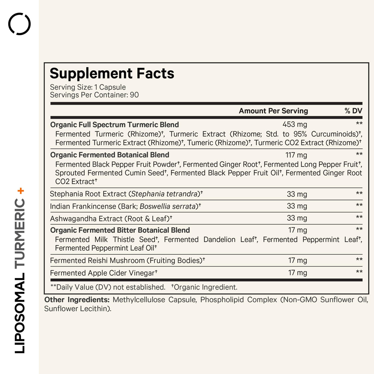 Codeage Organic Turmeric Supplement, Ashwagandha, Ginger, 90 Capsules | Organic fermented turmeric supplement with 95% curcumin, ashwagandha, boswellia, ginger and reishi, with liposomal delivery.