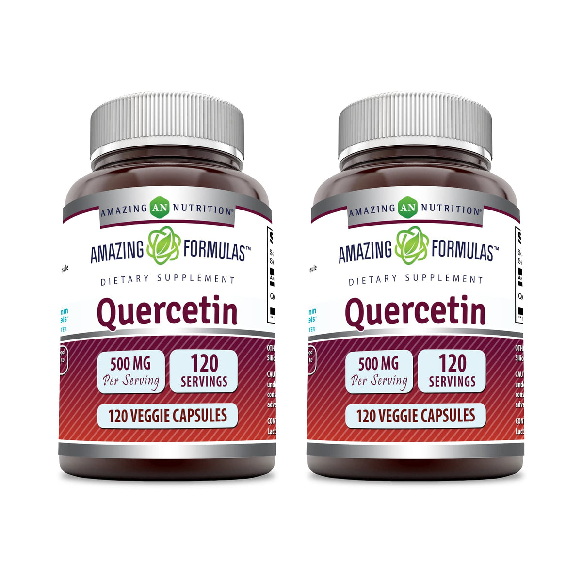 Amazing Formulas Quercetin 500mg Veggie Capsules Supplement | Non-GMO | Gluten Free | Supports Overall Health & Well Being (240 Count)