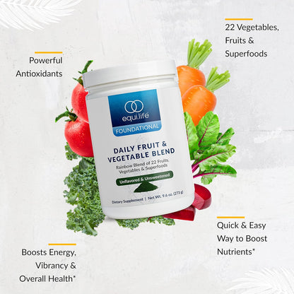 Equilife Vanilla Daily Nutritional Support & Unflavored Superfoods Bundle