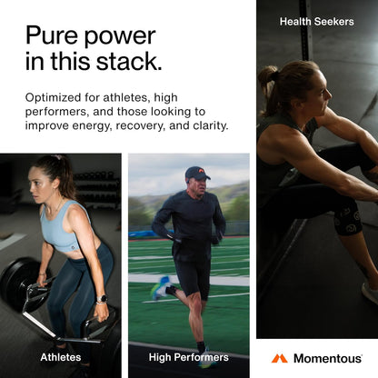Momentous Three - Creatine Monohydrate Powder (90 Servings), Grass-Fed Whey Protein Powder (Chocolate) & Omega-3 Fish Oil 1600mg - Daily Essentials for Strength, Performance & Lean Muscle Recovery