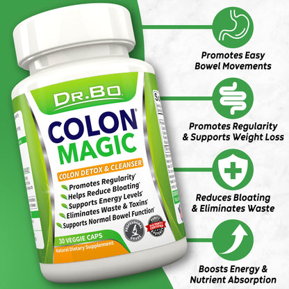 Colon Cleanse Detox Formula - Natural Bowel Cleanser Pills for Intestinal Bloating & Fast Digestive Cleansing - Daily Constipation Relief Supplement Gut, Belly,