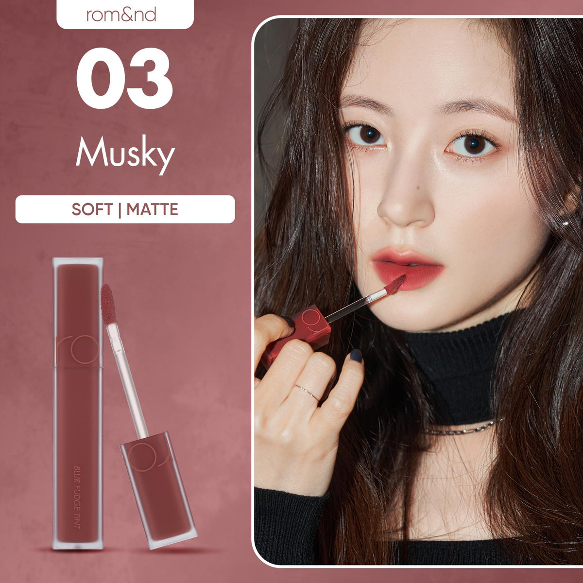 rom&nd OVEEER Shade Series Blur Fudge Tint | Silky Matte Lipstick for Velvety Smooth Lips | Long-Lasting Stain, Wrinkle Blurring, Moisturizing Formula | 16 Burnt Orange | Lip Stain Long Lasting Waterproof | Buildable Matte Blurred Finish | Hydrating Lip S