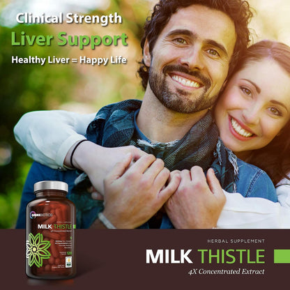 OmniBiotics The Ultimate Liver Care Package Liver Reboot + Certified Organic Milk Thistle 4X Concentrate for Comprehensive Daily Support