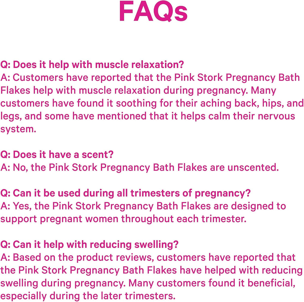 Pink Stork Pregnancy Bath Soak with Pure Magnesium Flakes, Unscented, 2 lb | 100% Dead Sea Salt, Support Pregnancy Comfort, Ease Feelings of Stress, Clean, Fragrance-Free