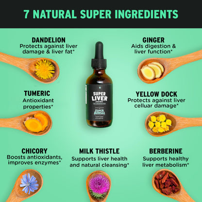 SuperBonsai Milk Thistle Herbal Liquid Supplement - Doctor-Formulated Botanical Blend with Milk Thistle and Dandelion Root - Vegan Non