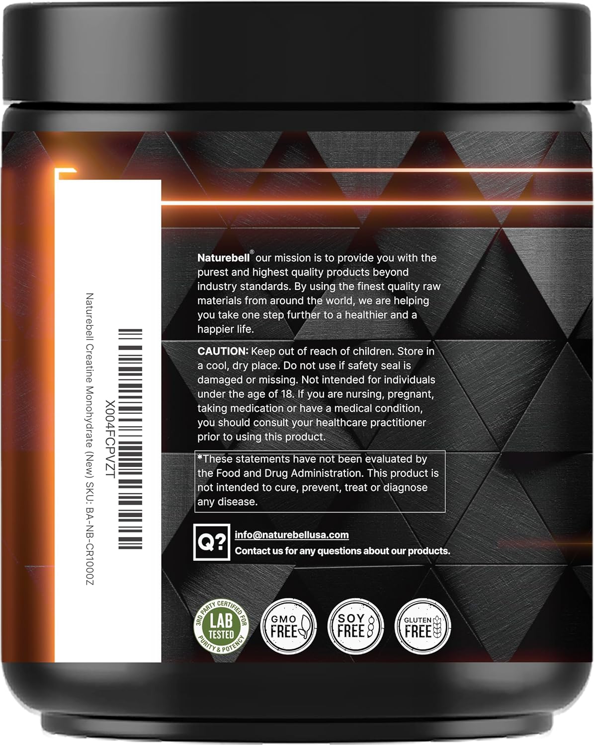 NatureBell Micronized Creatine Monohydrate Powder, 200 Servings | 5g Per Serving. Creatine Bulk Supply (1 kg / 2.2 lb). Unflavored & Easy-to-Mix. Keto, Vegan, Filler Free.