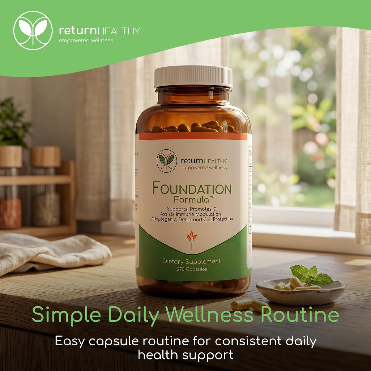 Foundation Formula | Tick Immune Support Supplement | with Japanese Knotweed Root, Cat's Claw, Milk Thistle | Resveratrol Supplement | Non-GMO, All-Natural & Vegetarian, 3 Packs
