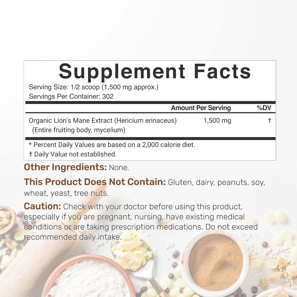 DEAL SUPPLEMENT Organic Lions Mane Mushroom Powder Supplement, 1,500mg Per Serving, 1lb – Active Fruiting Body & Mycelium Extract – Natural Brain Nootropic & Immune System Booster – Non-GMO
