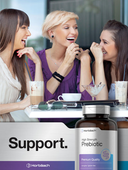 Horbäach Prebiotic for Men and Women | 120 Powder Pills | High Strength & Premium Quality Supplement | Non-GMO & Gluten Free