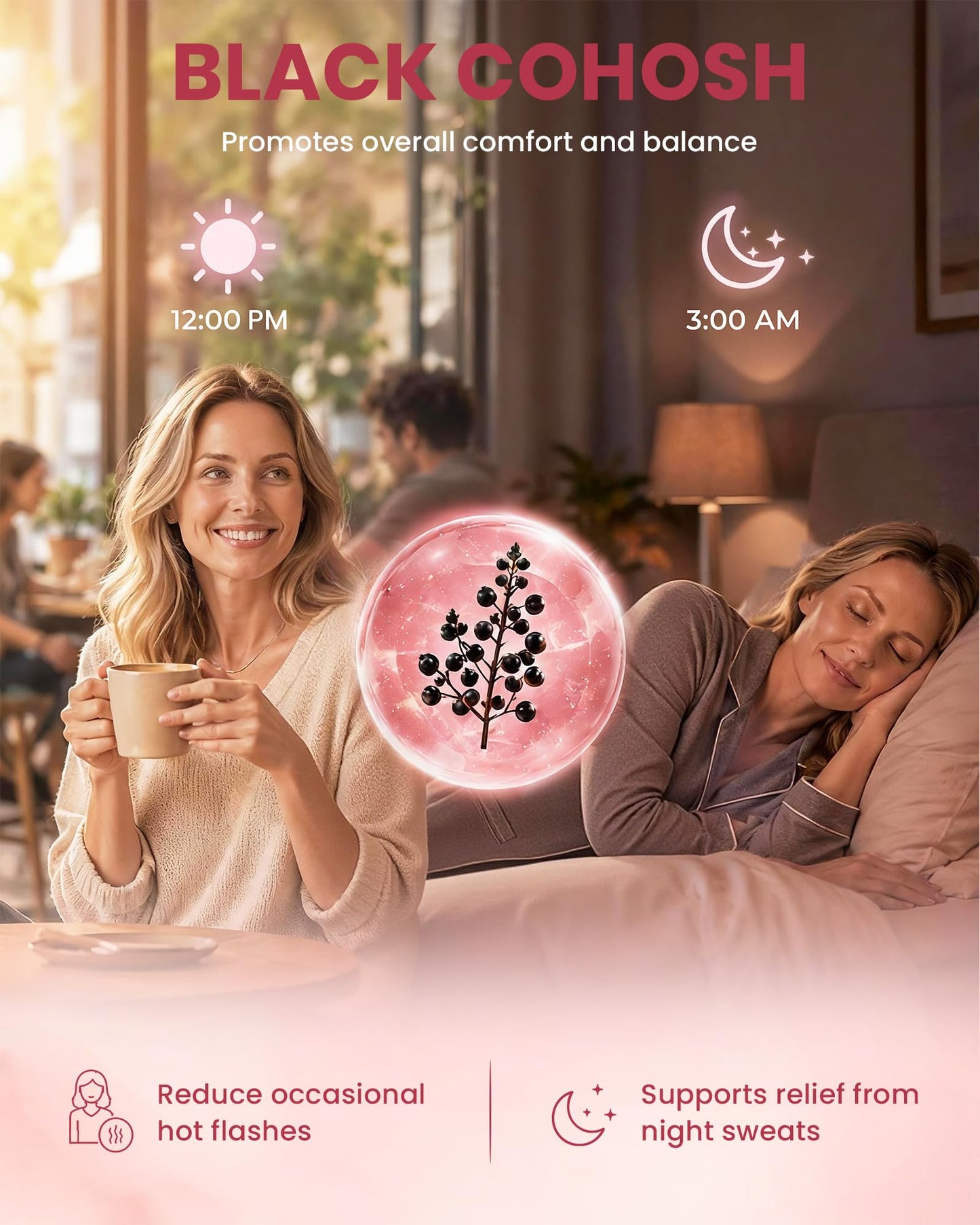 MEGNETA Menopause Supplements for Women - 10-in-1 Hormone Balance Complex with Black Cohosh, DIM, Chasteberry & Ashwagandha - Support for Hot Flashes, Night Sweats