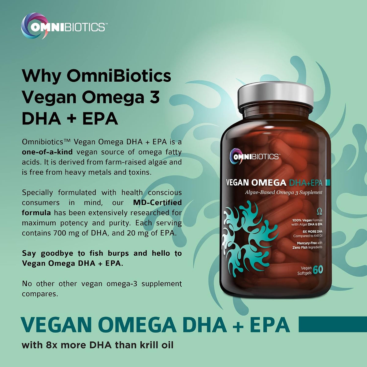 Vegan Omega 3 DHA EPA Supplement + Ultimate Vitamin C