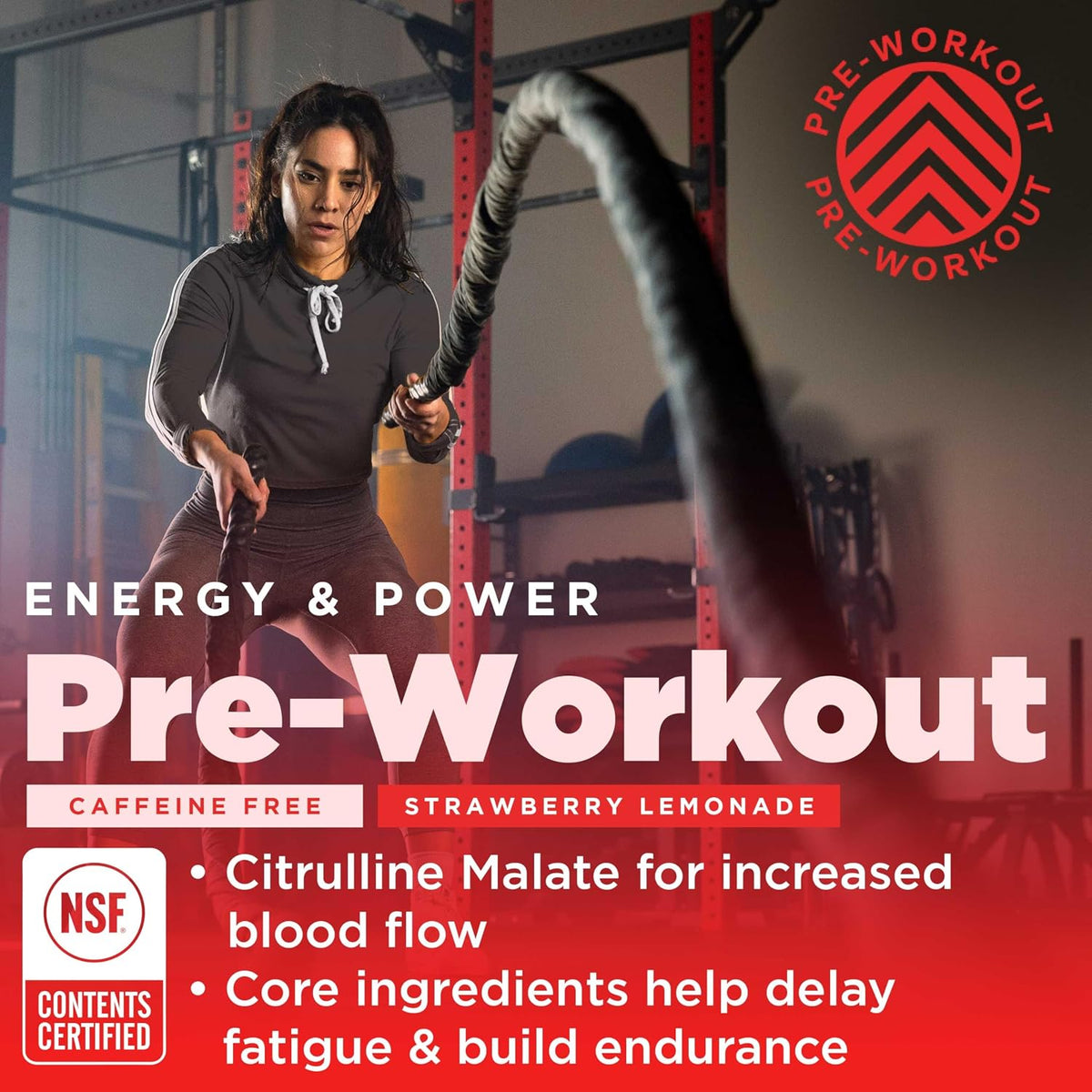 Gnarly Whey Grass-Fed Protein Supplement, Vanilla (32.0oz) and Gnarly Preworkout Strawberry Lemonade Caffeine Free (14.82oz)
