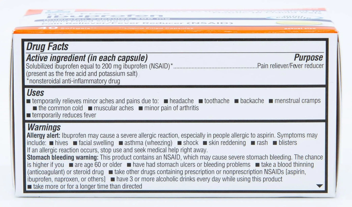 Quality Choice Ibuprofen 200 mg Liquid Gels 40 Count Easy to Swallow Pain Reliever and Fever Reducer for Headache Toothache Backache Menstrual Cramps Muscle Aches Minor and Pain Quality ChoiceBuy Supplements Australia