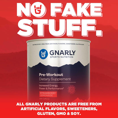 Gnarly Whey Grass-Fed Protein Supplement, Vanilla (32.0oz) and Gnarly Preworkout Strawberry Lemonade (14.82oz)