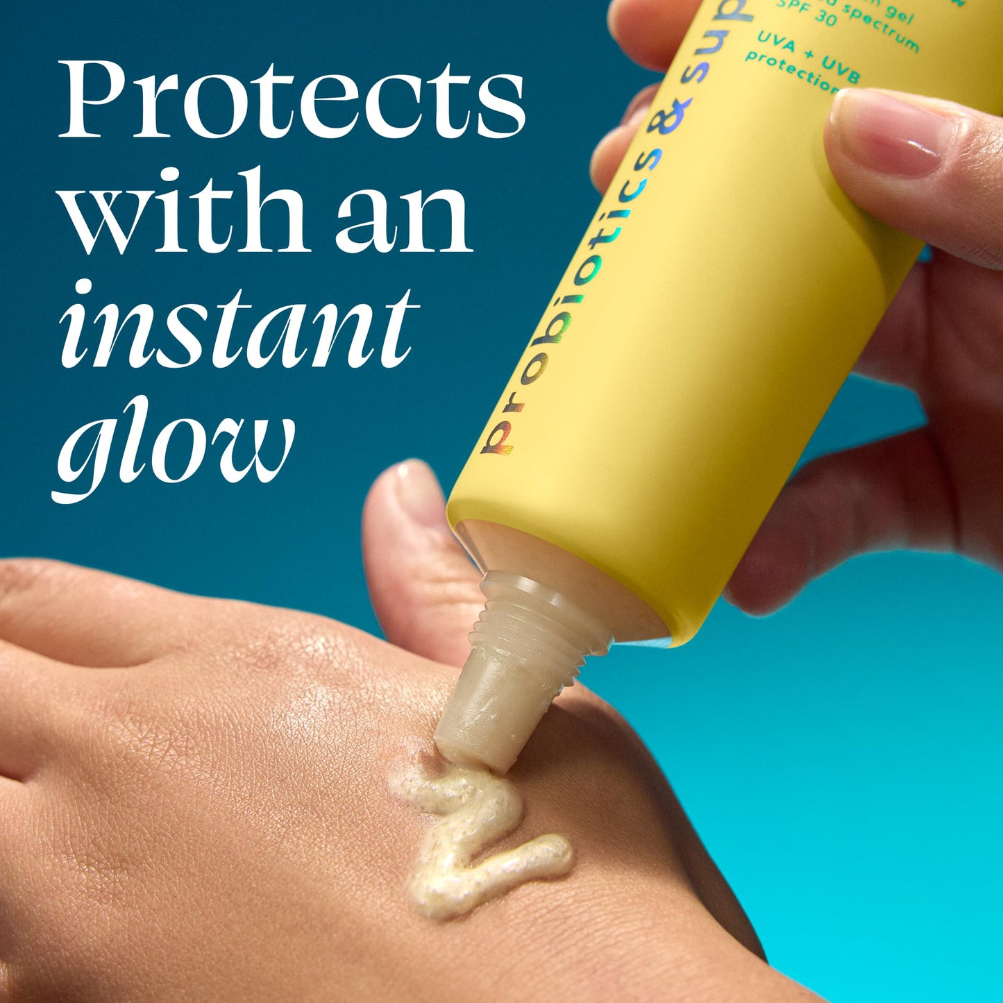 TULA Skin Care Protect + Glow Daily Sunscreen - Gel, Broad Spectrum SPF 30, Skincare-First, Non-Greasy, Non-Comedogenic and Reef-Safe with Pollution