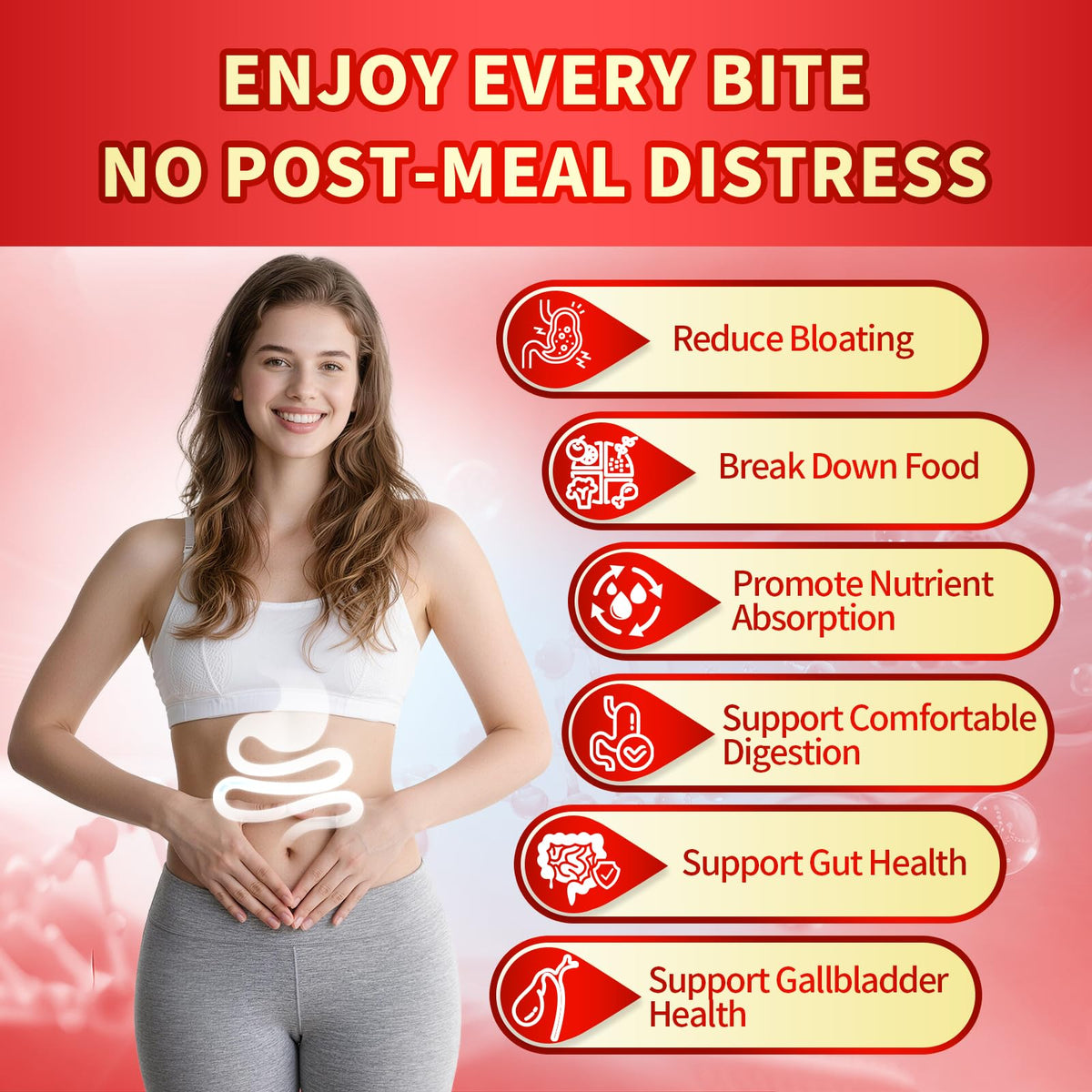 VivoNu Digestive Enzymes | 22 Enzymes with Organic Prebiotics & Probiotics | Supports Digestion* of Protein, Carbs, Fiber & Dairy | 180 Capsules