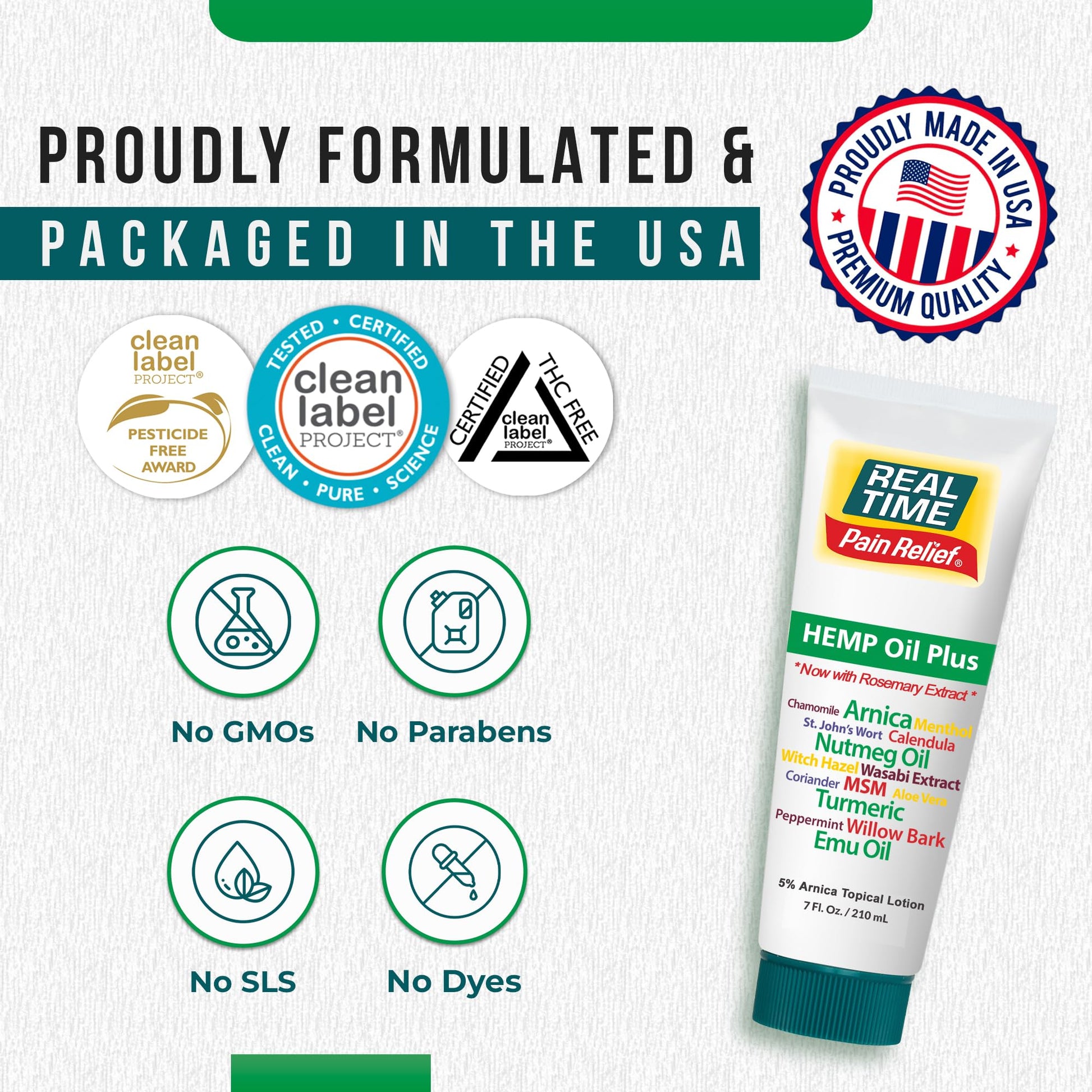 Real Time Pain Relief Hemp Oil Plus 7 oz Tube | 20 Natural Ingredients: 5% Arnica, Turmeric & More | Fast-Absorbing Lotion for Muscles, Hands, Feet, Ankles, Back, Shoulders & Knees Real Time Pain ReliefBuy Supplements Australia
