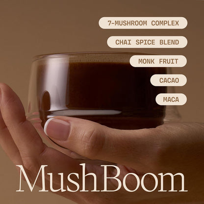 Ultra Life Sport - MushBoom Organic Mushroom Coffee Alternative Drink - 30 Servings 7 Mushroom Cacao Blend - Cordyceps, Lion’s Mane, Chaga, Maitake, Shiitake, Reishi & Turkey Tail - Caffeine Free
