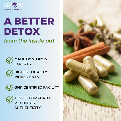 grow vitamin Liver Cleanse Detox Capsules w/Unique Blend of Milk Thistle, Artichoke & Dandelion Extract - Liver Supplement Includes