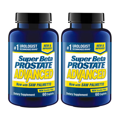 SUPER BETA PROSTATE Advanced with Saw Palmetto - Prostate Health Supplements for Men, Bladder & Urinary Support with Beta-sitosterol, Reishi, Saw Palmetto, Vitamin D