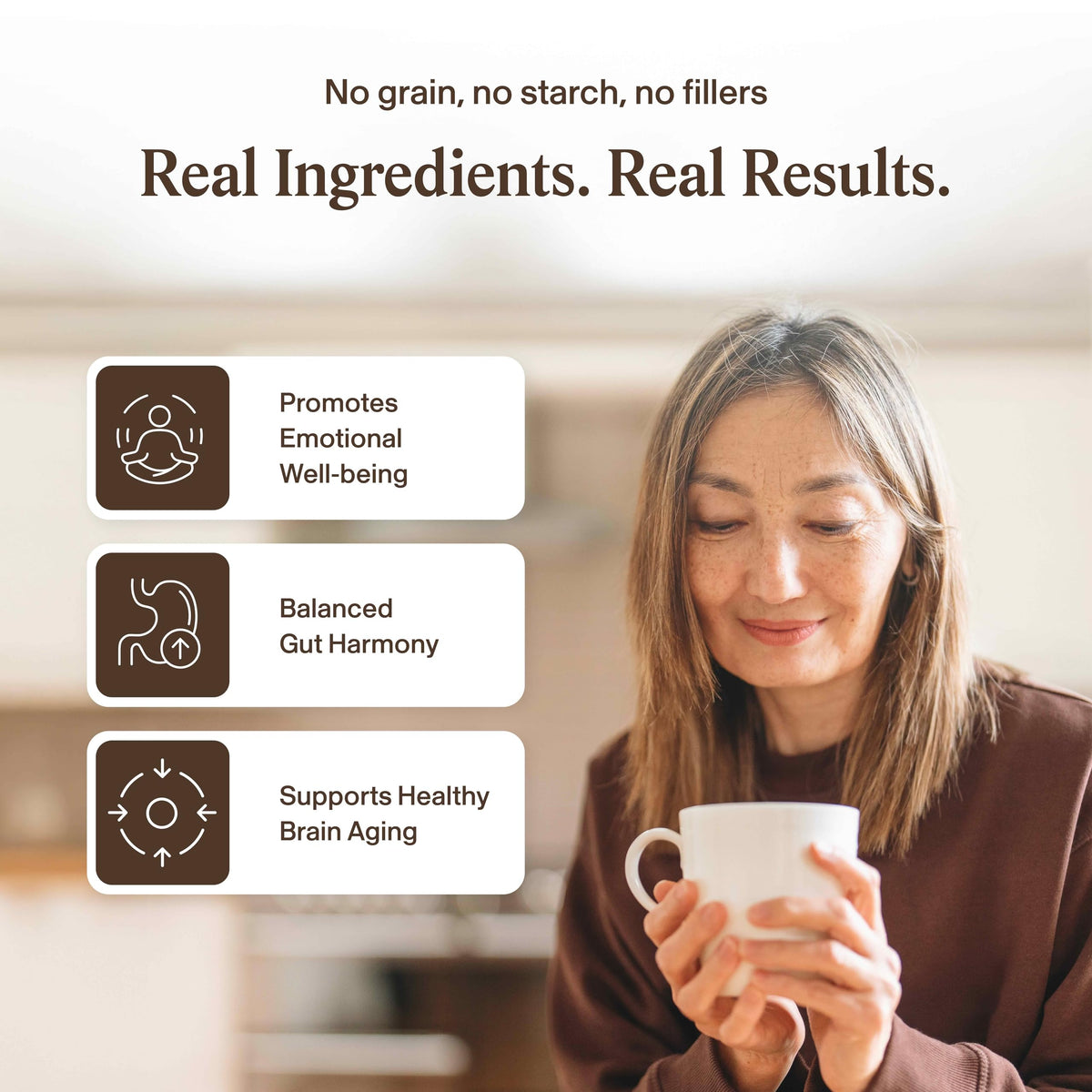 Real Mushrooms Lions Mane Mushroom Supplement - Organic Lions Mane Extract Powder for Overall Wellness with Adaptogens – Functional Vegan, Non-GMO Blend with 60 Servings