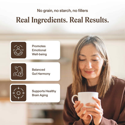Real Mushrooms Lions Mane Mushroom Supplement - Organic Lions Mane Extract Powder for Overall Wellness with Adaptogens – Functional Vegan, Non-GMO Blend with 60 Servings