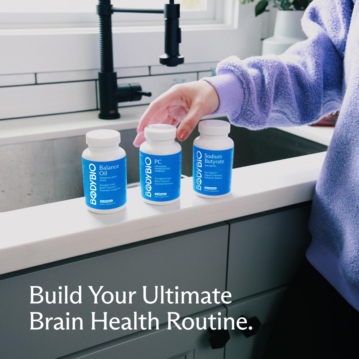 BodyBio PC - Phosphatidylcholine for Brain, Cellular & Cognitive Health | Mental Clarity, Healthy Aging & Gentle Daily Detox