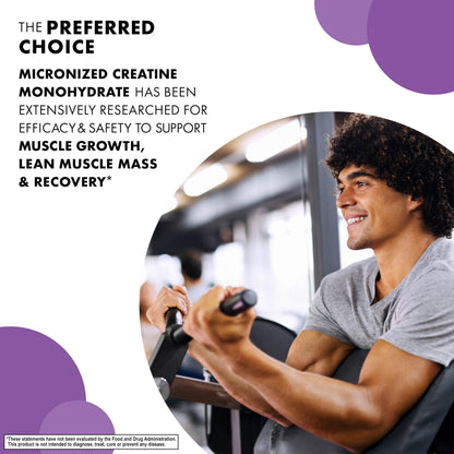 BlueBonnet Nutrition Micronized Creatine Monohydrate 5 g – Supports Lean Muscle Mass* - Non-GMO, Vegan, Kosher Certified, Gluten-Free, Soy-Free, Milk-Free